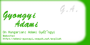 gyongyi adami business card